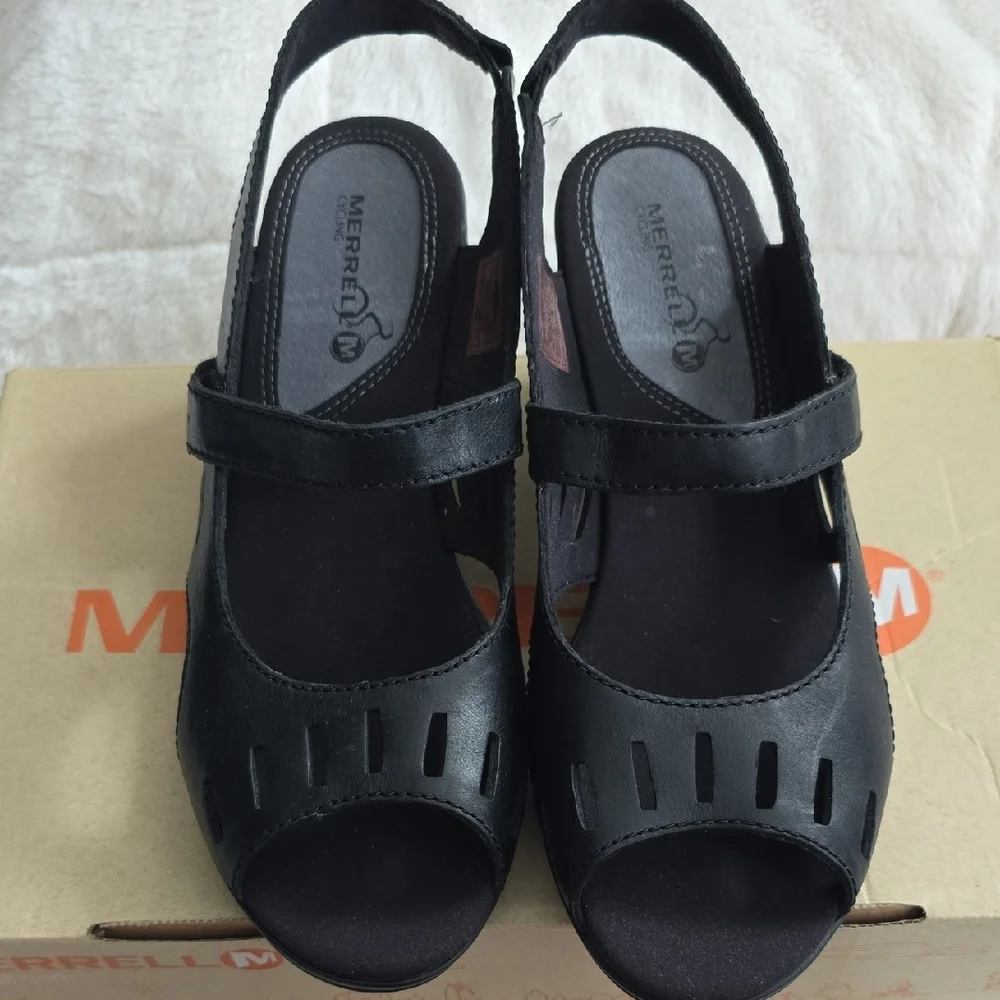 Merrell Women's Black Heeled Sandals